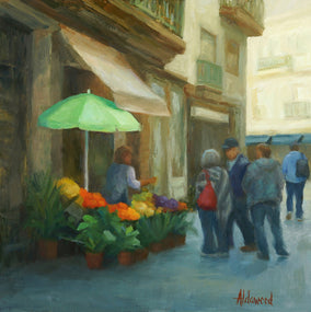 Original art for sale at UGallery.com | Amarante Market by Sherri Aldawood | $575 | oil painting | 12' h x 12' w