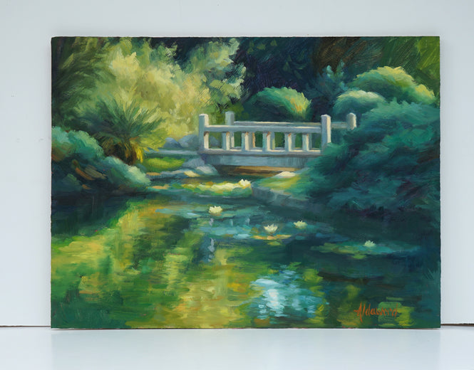 Bridge in the Japanese Garden by Sherri Aldawood |  Context View of Artwork 
