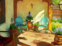 Original art for sale at UGallery.com | Clive's Porch by Sherri Aldawood | $575 | oil painting | 11' h x 14' w | thumbnail 4