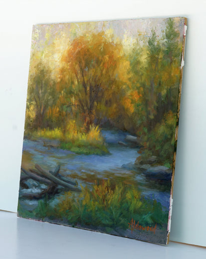 Evening Approaches by Sherri Aldawood |  Side View of Artwork 