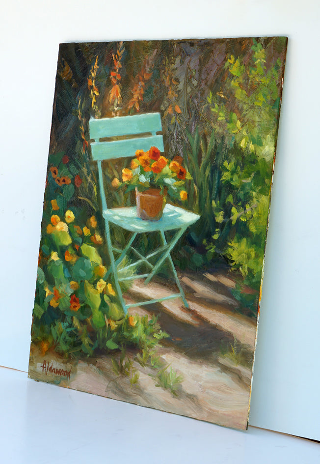Garden Glow by Sherri Aldawood |  Side View of Artwork 