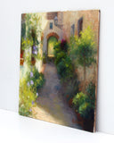 Original art for sale at UGallery.com | Marbella Alley by Sherri Aldawood | $575 | oil painting | 12' h x 12' w | thumbnail 2