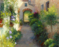 Original art for sale at UGallery.com | Marbella Alley by Sherri Aldawood | $575 | oil painting | 12' h x 12' w | thumbnail 4