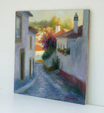 Original art for sale at UGallery.com | Obidos Evening by Sherri Aldawood | $575 | oil painting | 12' h x 12' w | thumbnail 2