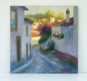 Original art for sale at UGallery.com | Obidos Evening by Sherri Aldawood | $575 | oil painting | 12' h x 12' w | thumbnail 3
