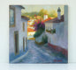Original art for sale at UGallery.com | Obidos Evening by Sherri Aldawood | $575 | oil painting | 12' h x 12' w | thumbnail 3