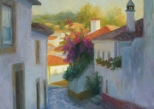 Original art for sale at UGallery.com | Obidos Evening by Sherri Aldawood | $575 | oil painting | 12' h x 12' w | thumbnail 4