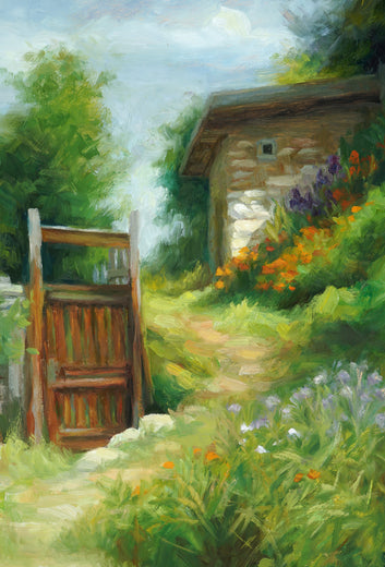 Rustic Hillside by Sherri Aldawood |   Closeup View of Artwork 