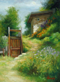 oil painting by Sherri Aldawood titled Rustic Hillside
