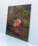 Original art for sale at UGallery.com | Three Water Lillies by Sherri Aldawood | $675 | oil painting | 12' h x 16' w | thumbnail 2