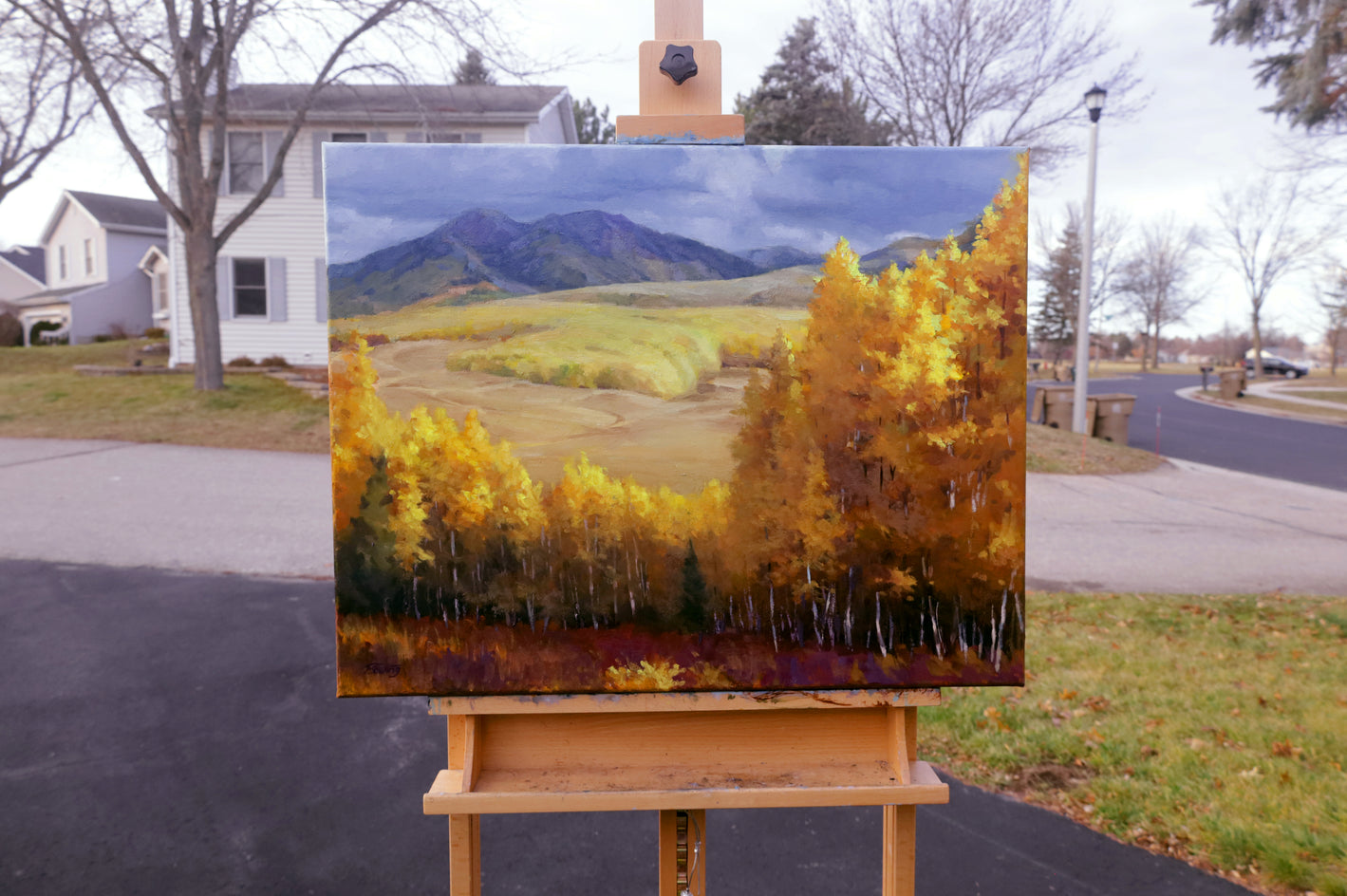 Fall Forest by Shuxing Fan |  Context View of Artwork 