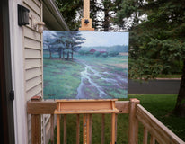 Original art for sale at UGallery.com | Farm Road by Shuxing Fan | $1,575 | oil painting | 22' h x 28' w | thumbnail 3