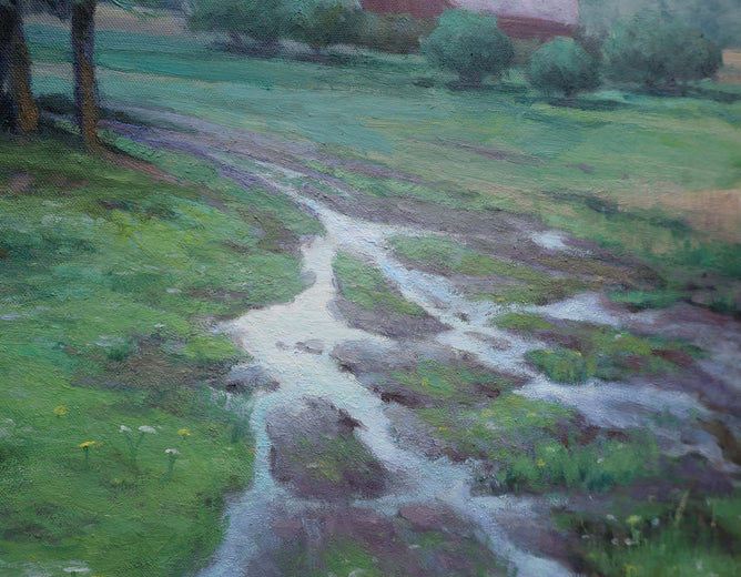 Farm Road by Shuxing Fan |   Closeup View of Artwork 