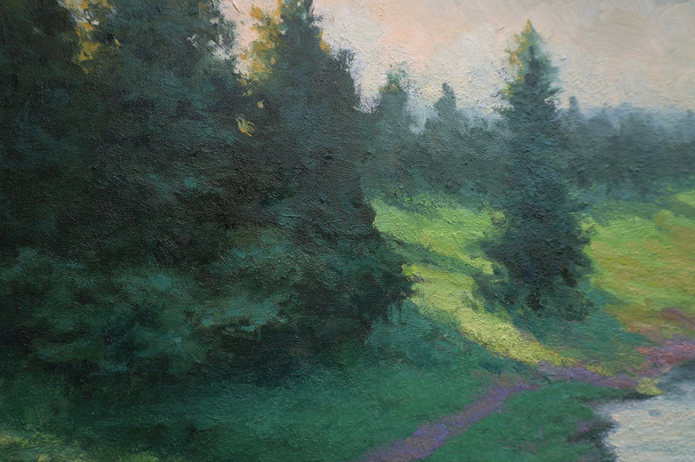 Green Valley by Shuxing Fan |   Closeup View of Artwork 