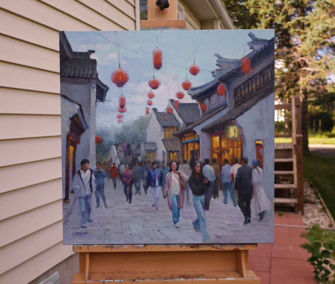 Old Town Wuxi by Shuxing Fan |  Context View of Artwork 