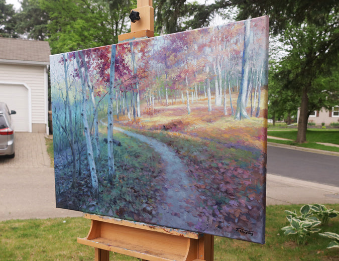 Woods by Shuxing Fan |  Side View of Artwork 