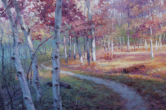Original art for sale at UGallery.com | Woods by Shuxing Fan | $2,100 | oil painting | 24' h x 36' w | thumbnail 4