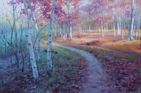 Original art for sale at UGallery.com | Woods by Shuxing Fan | $2,100 | oil painting | 24' h x 36' w
