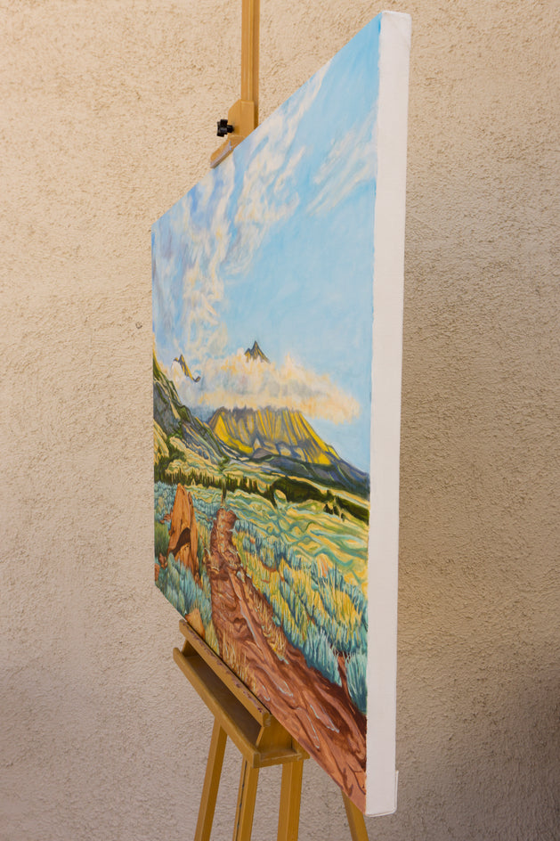 Mountain Interval by Crystal DiPietro |  Side View of Artwork 
