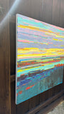 Original art for sale at UGallery.com | Horizon in Bloom by Srinivas Kathoju | $6,900 | oil painting | 48' h x 48' w | thumbnail 2