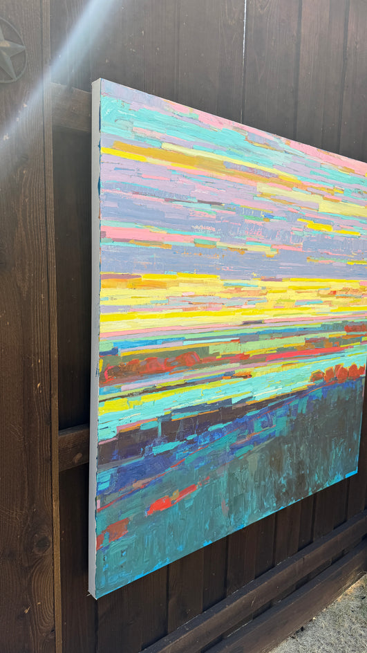Horizon in Bloom by Srinivas Kathoju |  Side View of Artwork 