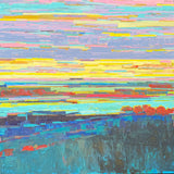 Original art for sale at UGallery.com | Horizon in Bloom by Srinivas Kathoju | $6,900 | oil painting | 48' h x 48' w | thumbnail 1