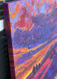 Original art for sale at UGallery.com | New Beginning Series-1 by Srinivas Kathoju | $3,000 | oil painting | 36' h x 36' w | thumbnail 2