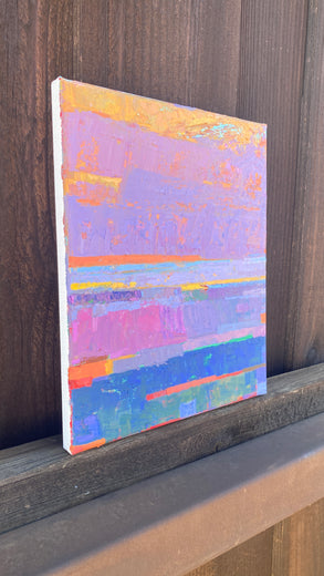 Purple Clouds by Srinivas Kathoju |  Side View of Artwork 