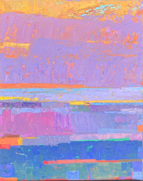 Original art for sale at UGallery.com | Purple Clouds by Srinivas Kathoju | $325 | oil painting | 10' h x 8' w