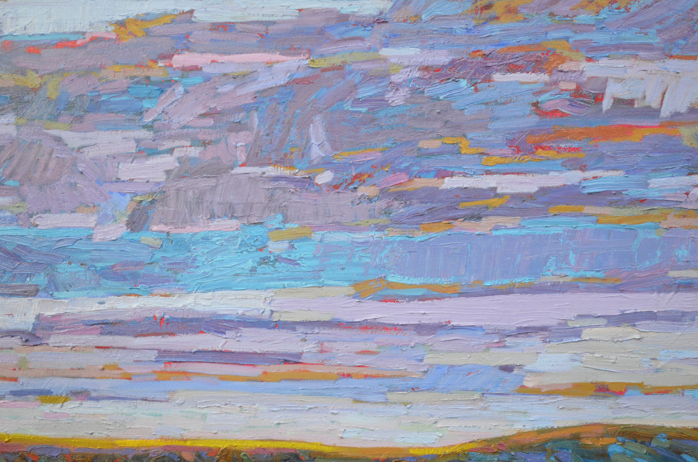 Rolling Fields and Skies by Srinivas Kathoju |  Closeup View of Artwork 