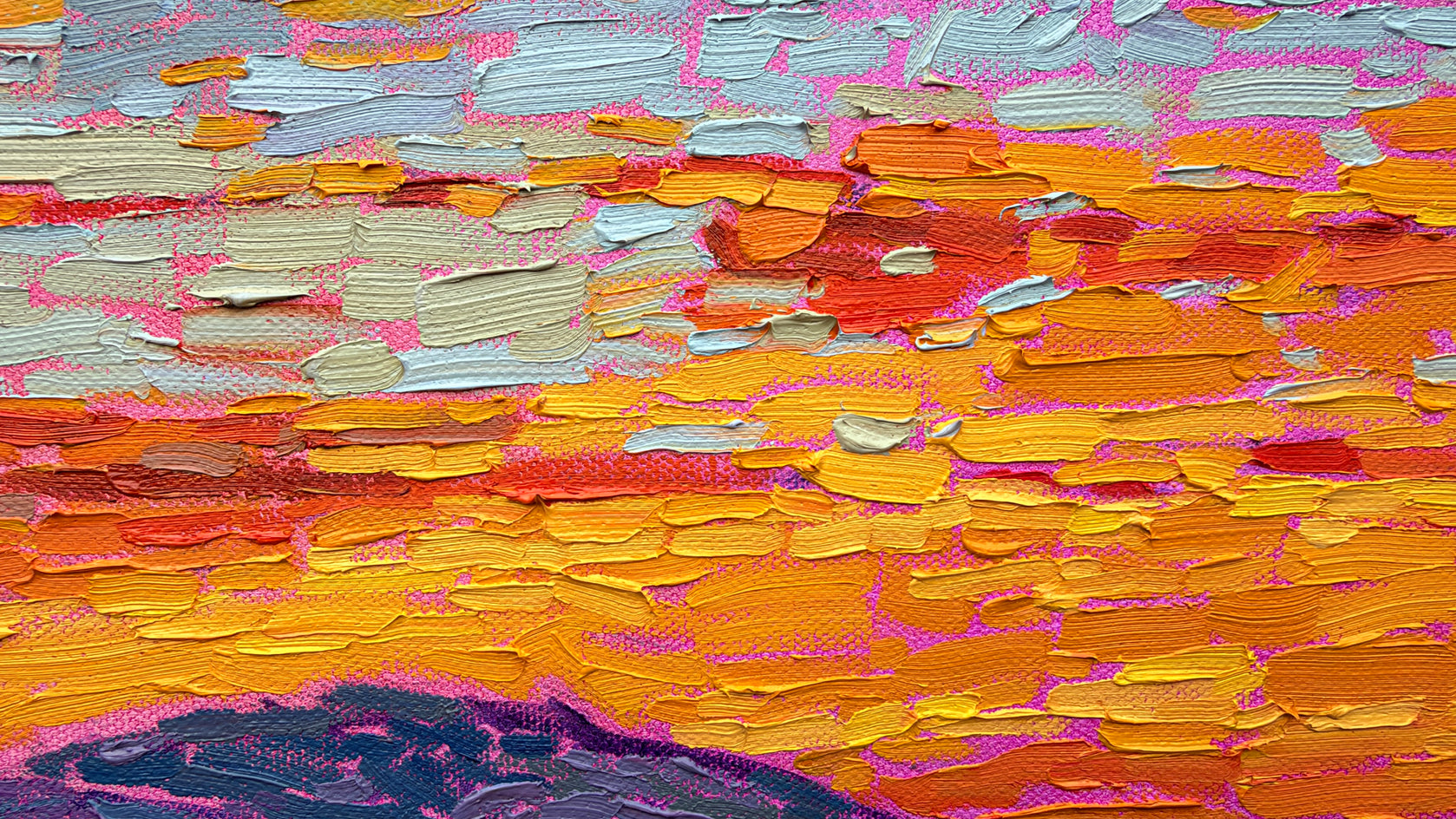Sunset over the Overlook by Srinivas Kathoju |  Side View of Artwork 