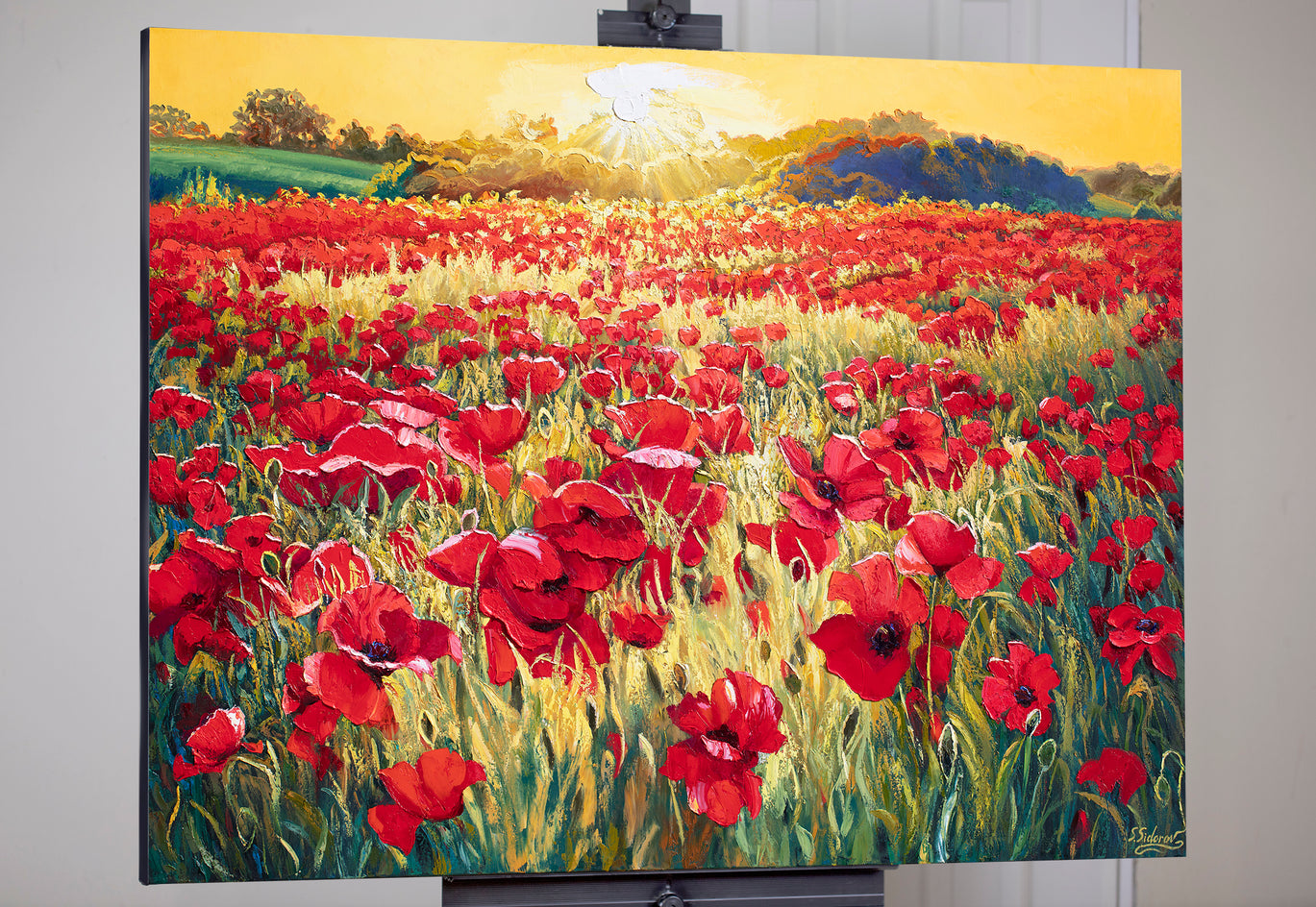 Field of Poppies - 2 by Stanislav Sidorov |  Context View of Artwork 