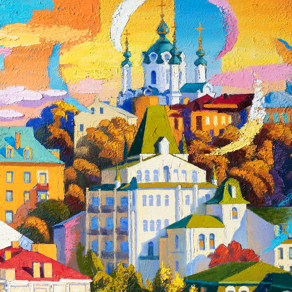 Kyiv, Ukraine. Andreevsky Spusk. Bell Ringing. by Stanislav Sidorov |  Closeup View of Artwork 