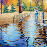 Original art for sale at UGallery.com | Quiet Glow. Central Park. New York by Stanislav Sidorov | $5,375 | oil painting | 40' h x 30' w | thumbnail 4