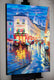 Original art for sale at UGallery.com | Rainy Night in Paris. Café de Consulate by Stanislav Sidorov | $4,000 | oil painting | 40' h x 30' w | thumbnail 3