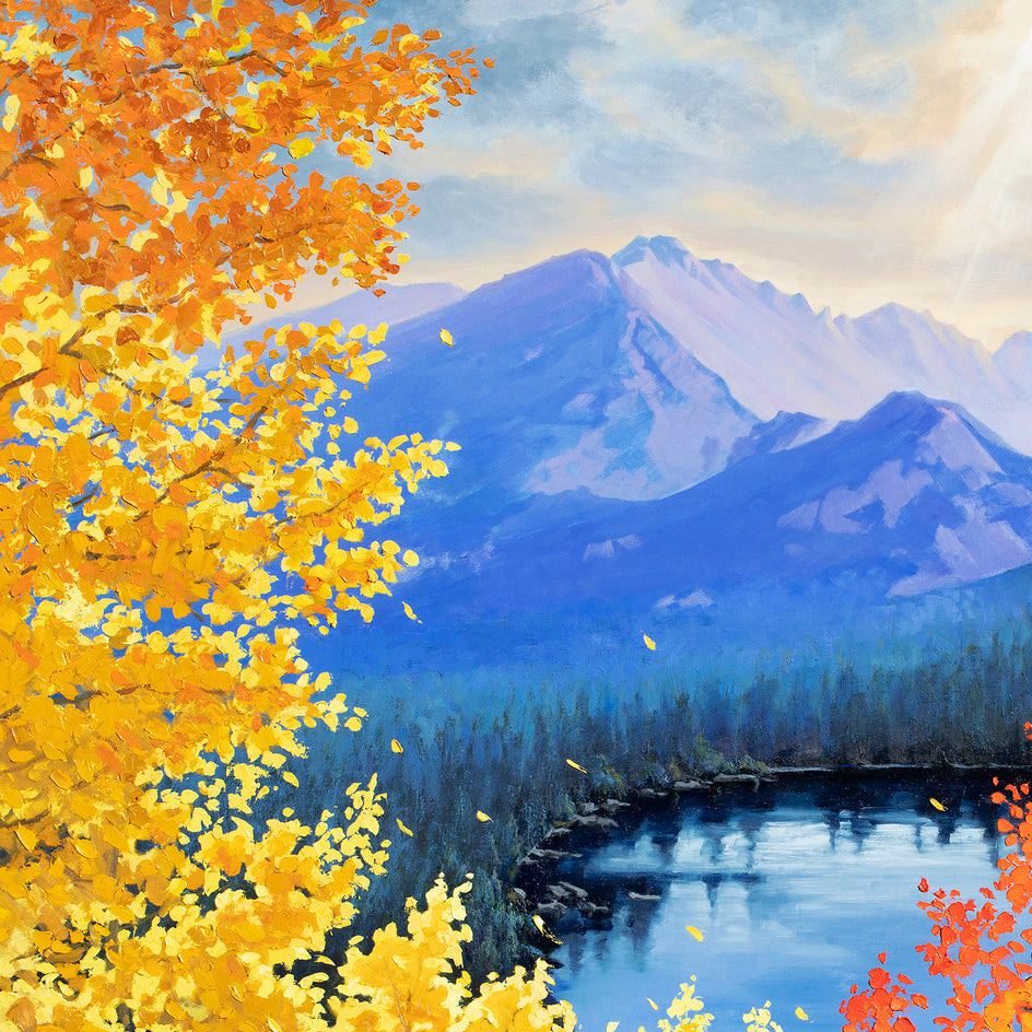 The Falling Leaves by Stanislav Sidorov |  Closeup View of Artwork 