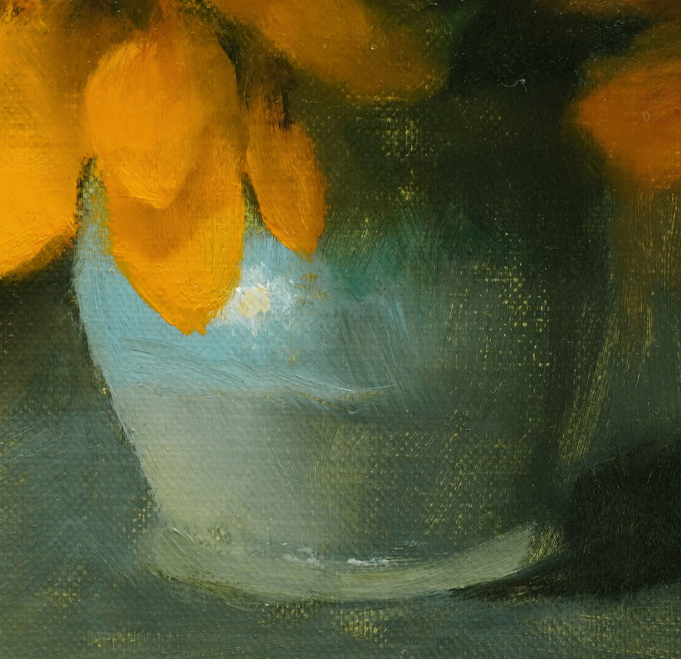 Orange Flowers by Steve Boggs |  Closeup View of Artwork 