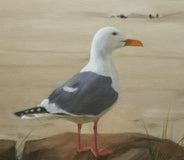 Original art for sale at UGallery.com | Seagull on a Rock by Steve Boggs | $500 | oil painting | 16' h x 20' w | thumbnail 4