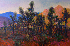 Original art for sale at UGallery.com | Dusk in Joshua Tree National Park by Suren Nersisyan | $1,800 | oil painting | 24' h x 36' w | thumbnail 1