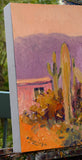 Original art for sale at UGallery.com | Evening in Arizona, Saguaros by Suren Nersisyan | $450 | oil painting | 16' h x 12' w | thumbnail 4