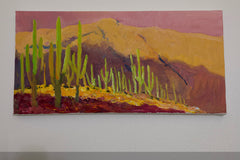 Original art for sale at UGallery.com | Sonoran Evening Light by Suren Nersisyan | $450 | oil painting | 12' h x 24' w | thumbnail 4
