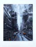Original art for sale at UGallery.com | New York Diaries I by Swarup Dandapat | $1,200 | oil painting | 20' h x 16' w | thumbnail 3
