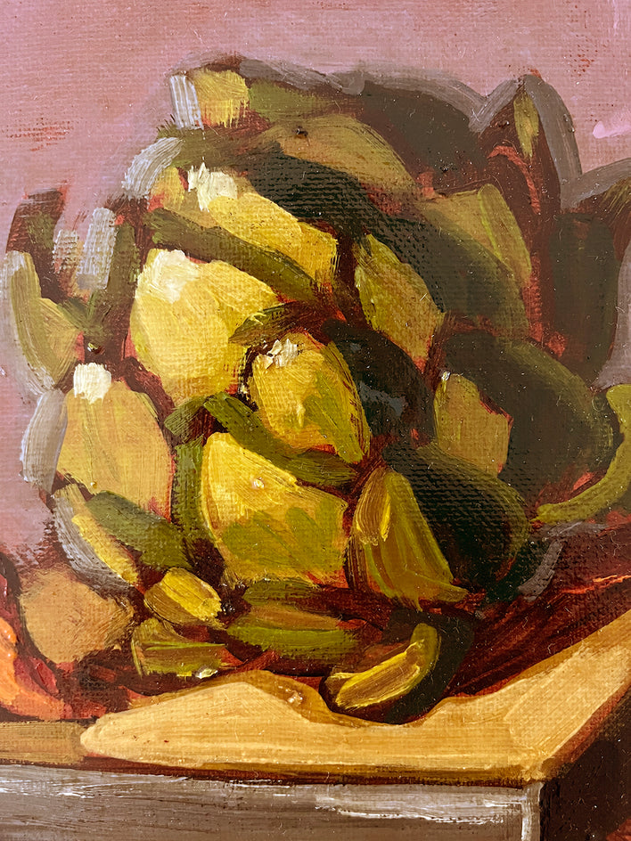 Artichoke on Pedestal by Tara Zalewsky-Nease |  Closeup View of Artwork 