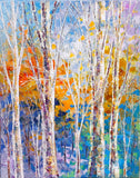 Original art for sale at UGallery.com | Timberlight by Tatiana Iliina | $750 | acrylic painting | 20' h x 16' w | thumbnail 1