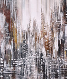 Original art for sale at UGallery.com | Neon in the Rain by Tatiana Iliina | $750 | acrylic painting | 20' h x 16' w | thumbnail 4
