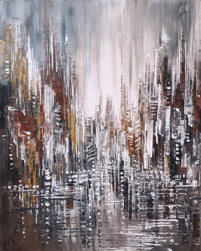 Neon in the Rain by Tatiana Iliina | Artwork Main Image