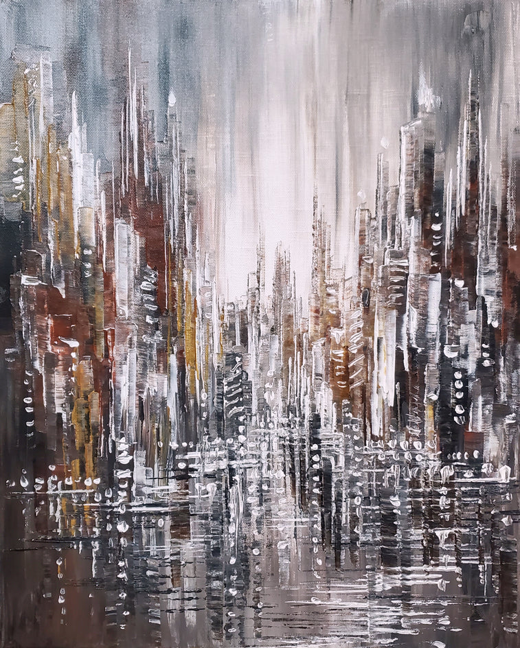 Neon in the Rain by Tatiana Iliina |  Artwork Main Image 