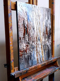 Original art for sale at UGallery.com | Silver Reflections by Tatiana Iliina | $750 | acrylic painting | 20' h x 16' w | thumbnail 2