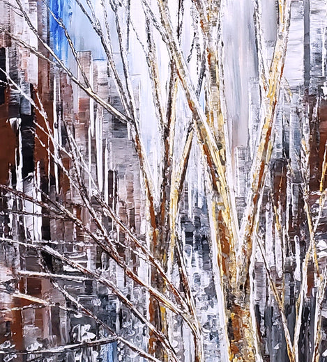 Silver Reflections by Tatiana Iliina |   Closeup View of Artwork 