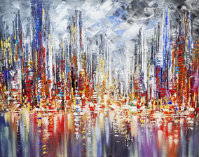Original art for sale at UGallery.com | Sparkling Water by Tatiana Iliina | $750 | acrylic painting | 16' h x 20' w